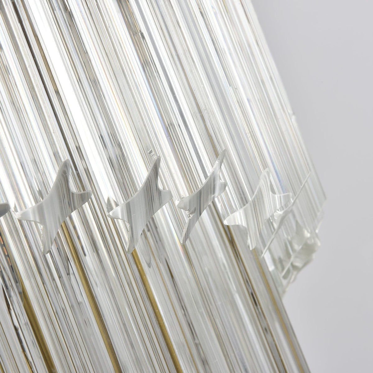 Paisley  Spiral Clear Glass Chandelier