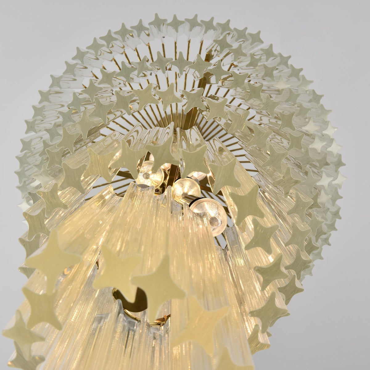 Paisley  Spiral Clear Glass Chandelier