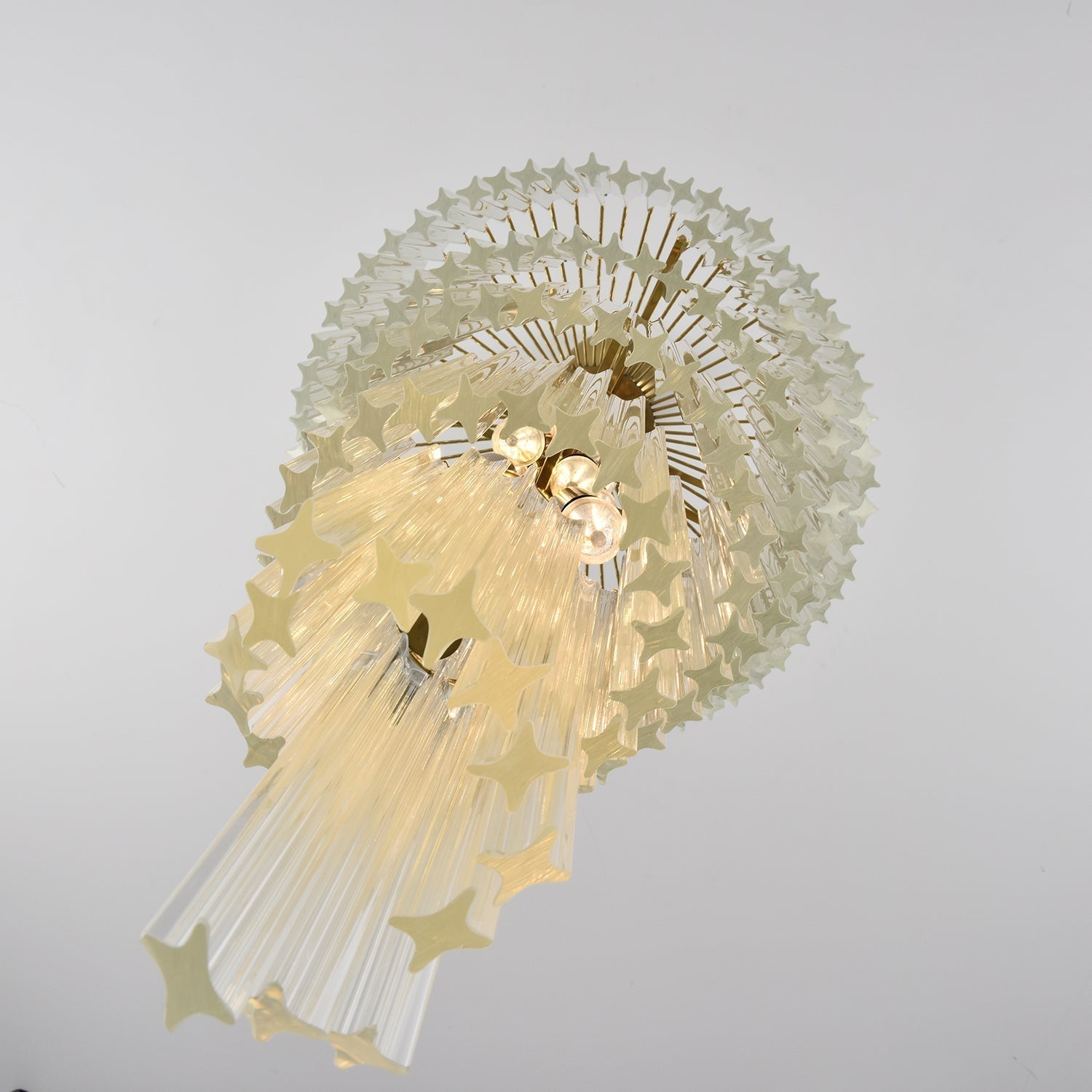 Paisley  Spiral Clear Glass Chandelier