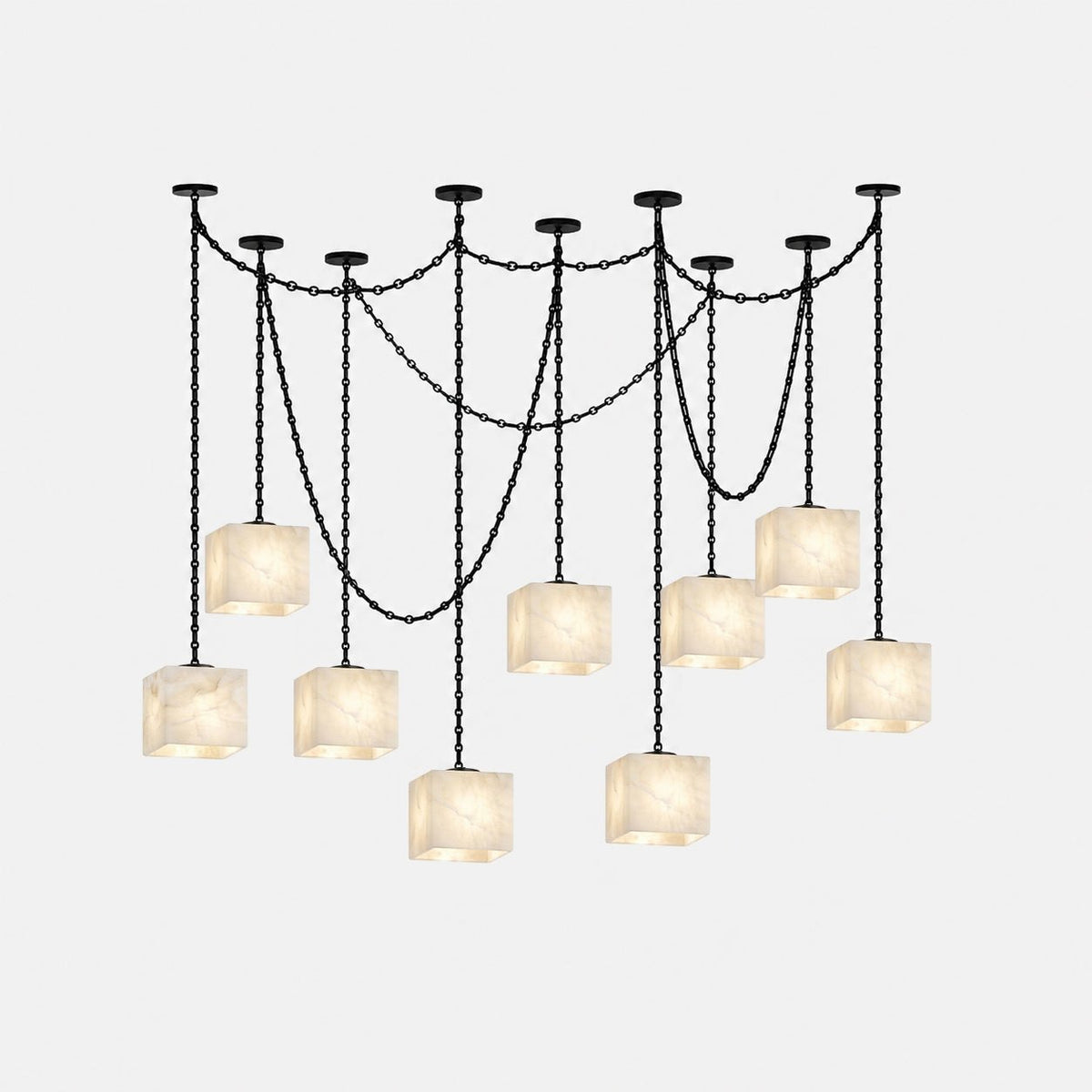 Octavian Cascade Chain Cube Chandelier