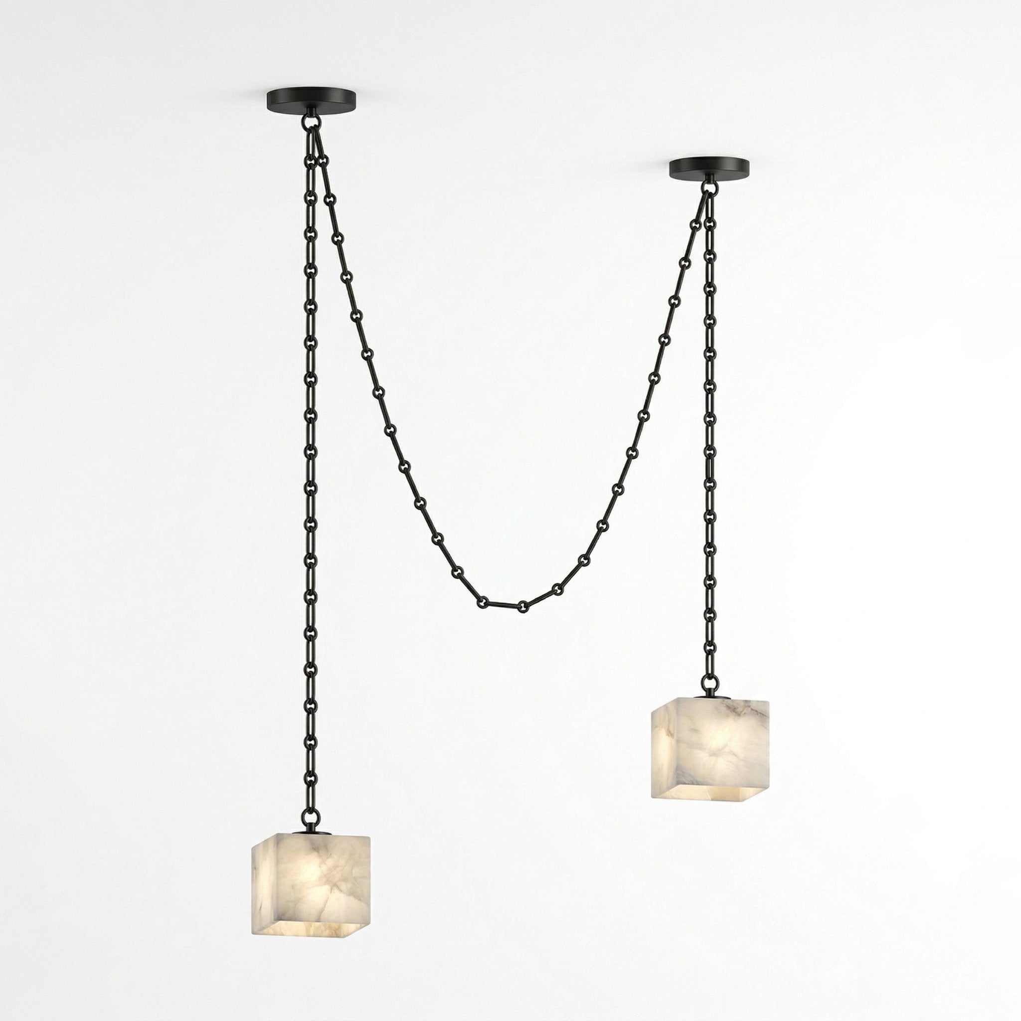 Octavian Cascade Chain Cube Chandelier