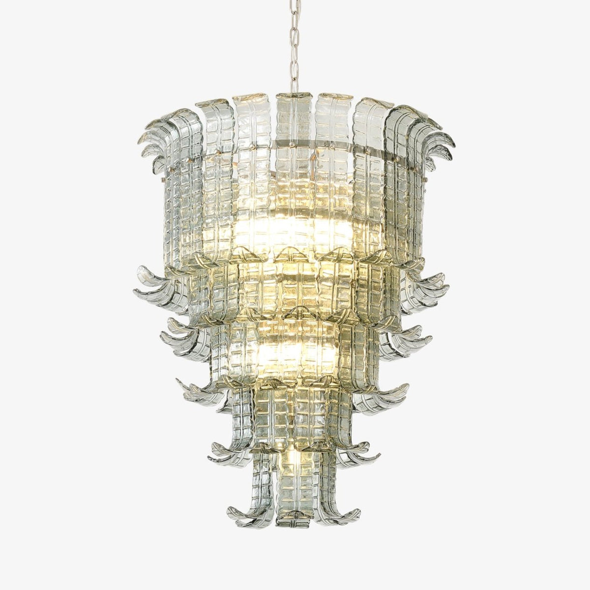 Yisk Chandelier Cascade Murano Glass Tiered Vintage