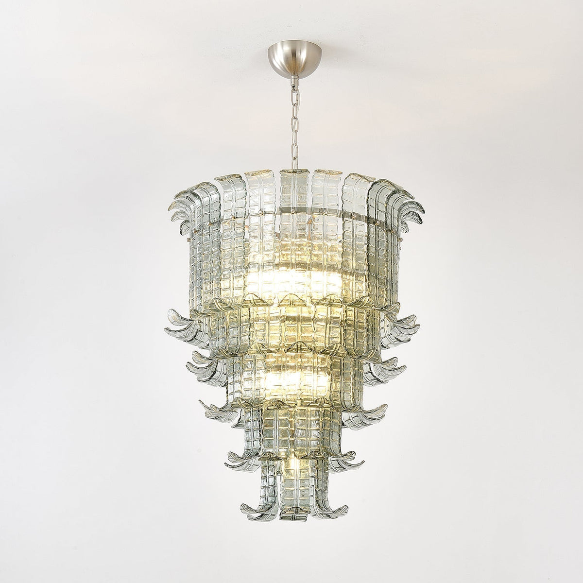 Yisk Chandelier Cascade Murano Glass Tiered Vintage