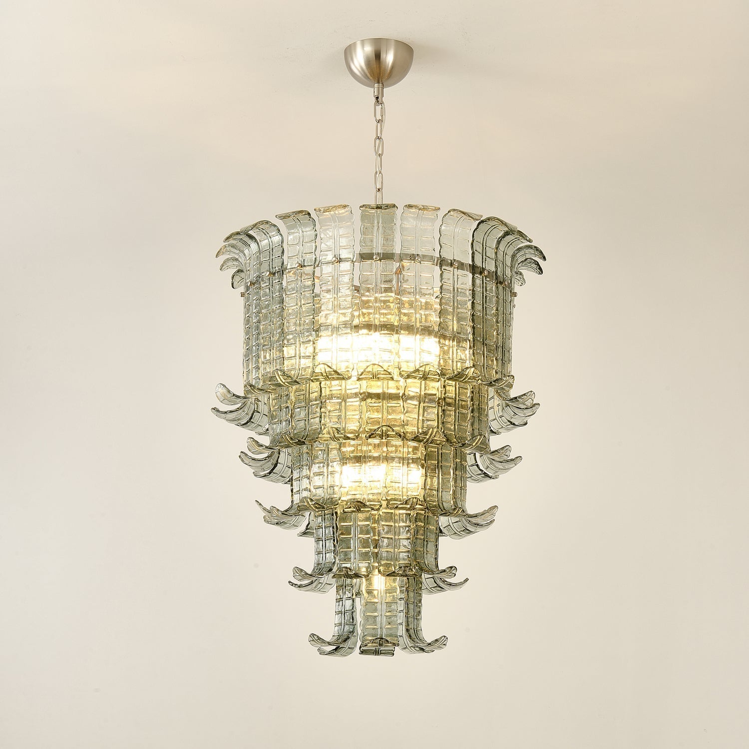 Yisk Chandelier Cascade Murano Glass Tiered Vintage