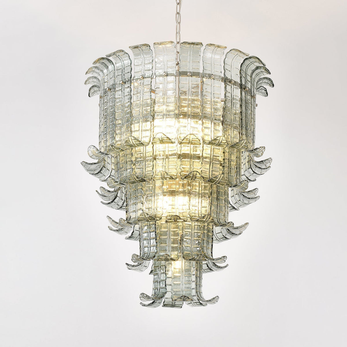 Yisk Chandelier Cascade Murano Glass Tiered Vintage