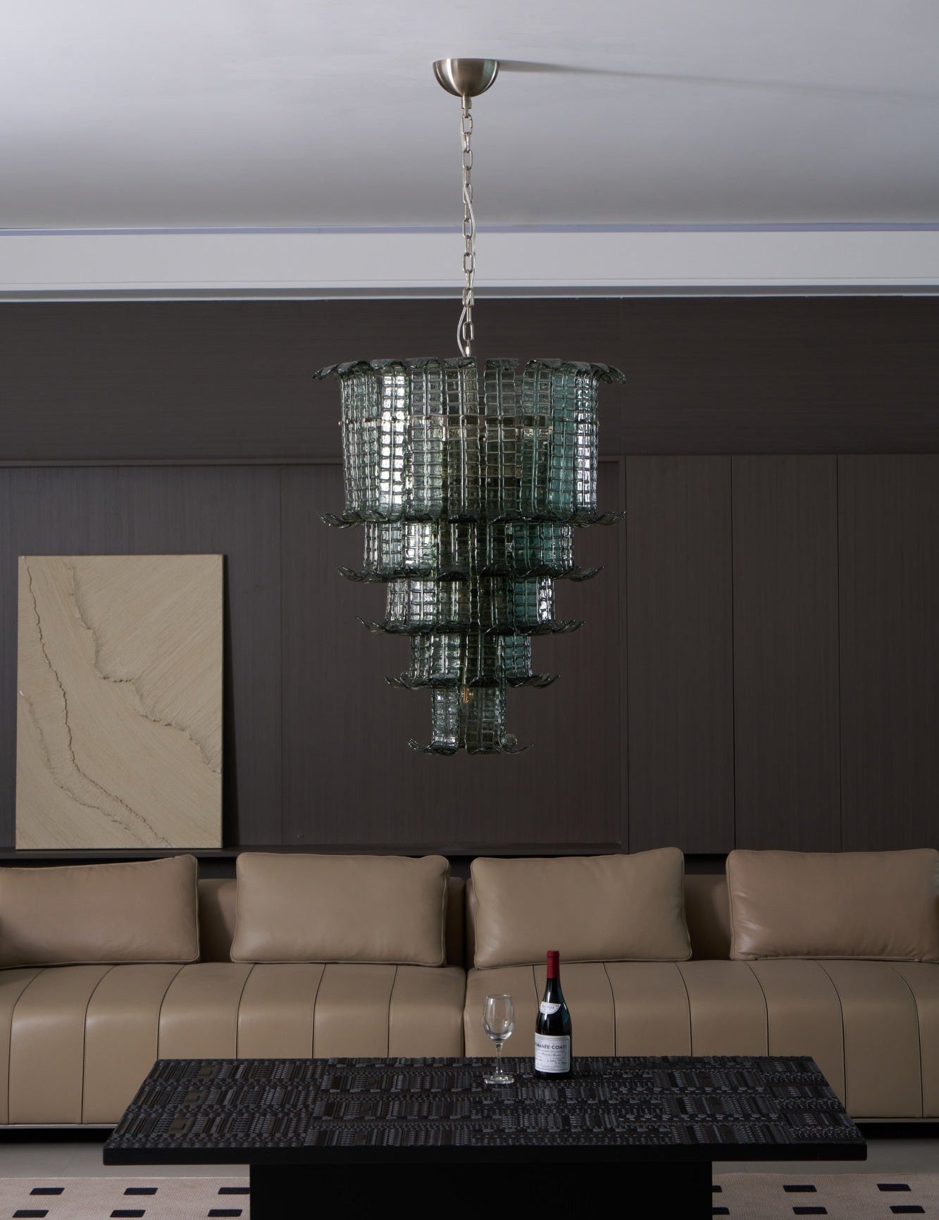 Yisk Chandelier Cascade Murano Glass Tiered Vintage
