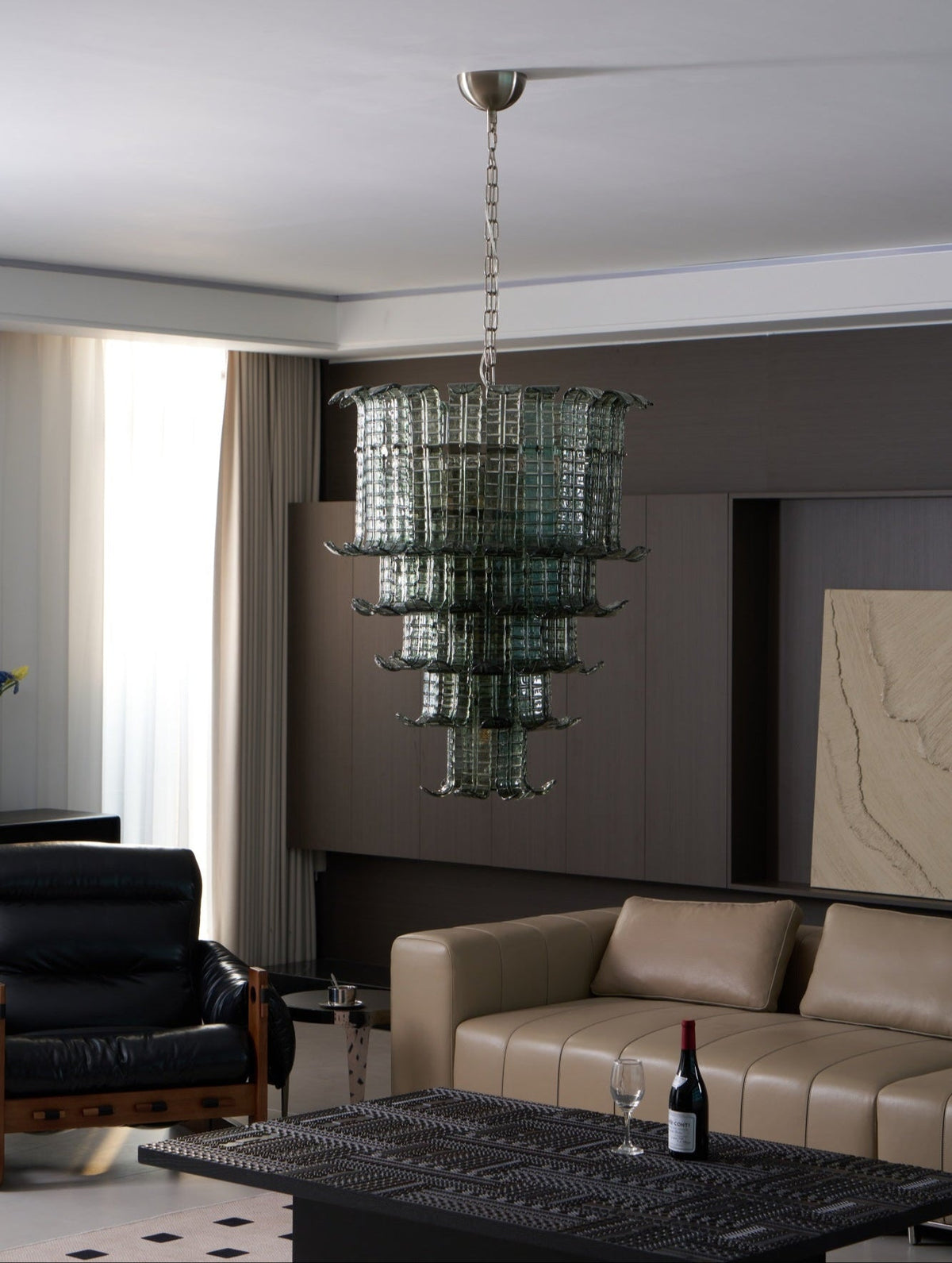 Yisk Chandelier Cascade Murano Glass Tiered Vintage
