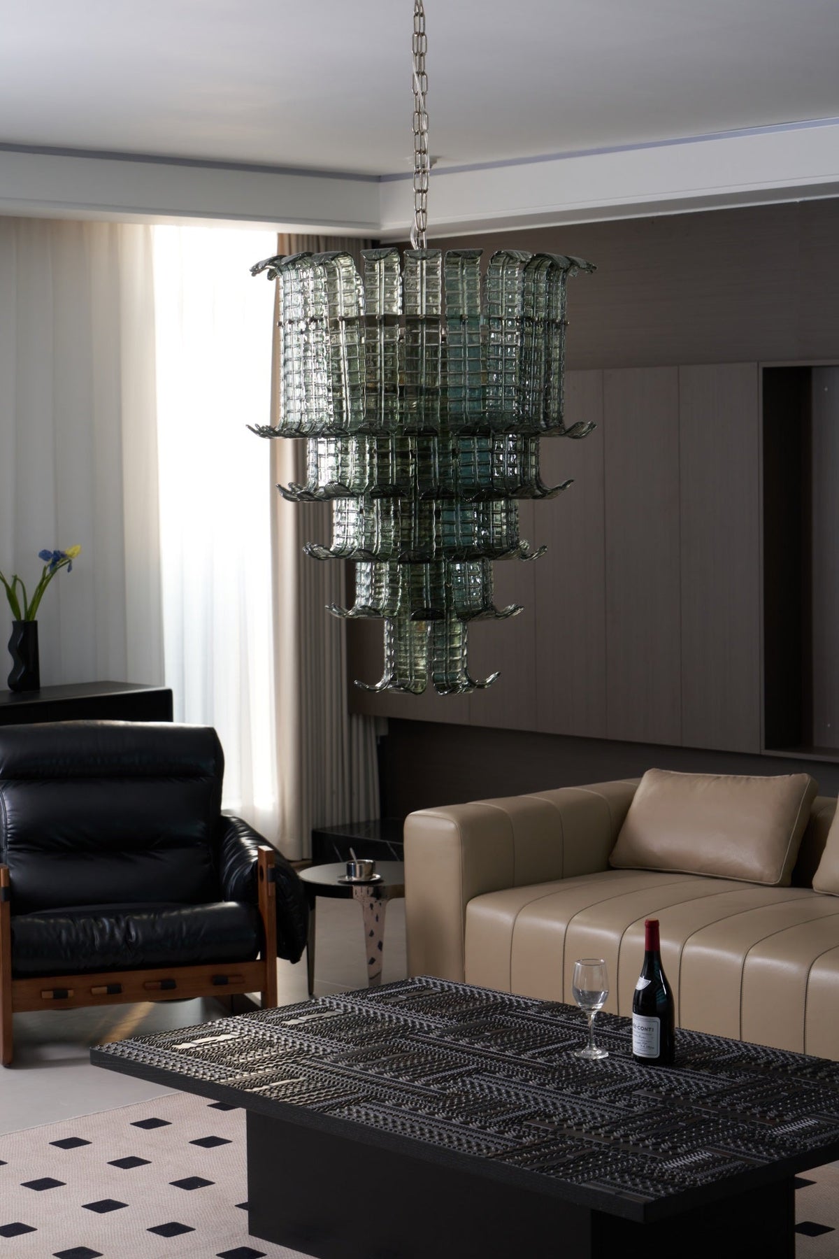 Yisk Chandelier Cascade Murano Glass Tiered Vintage