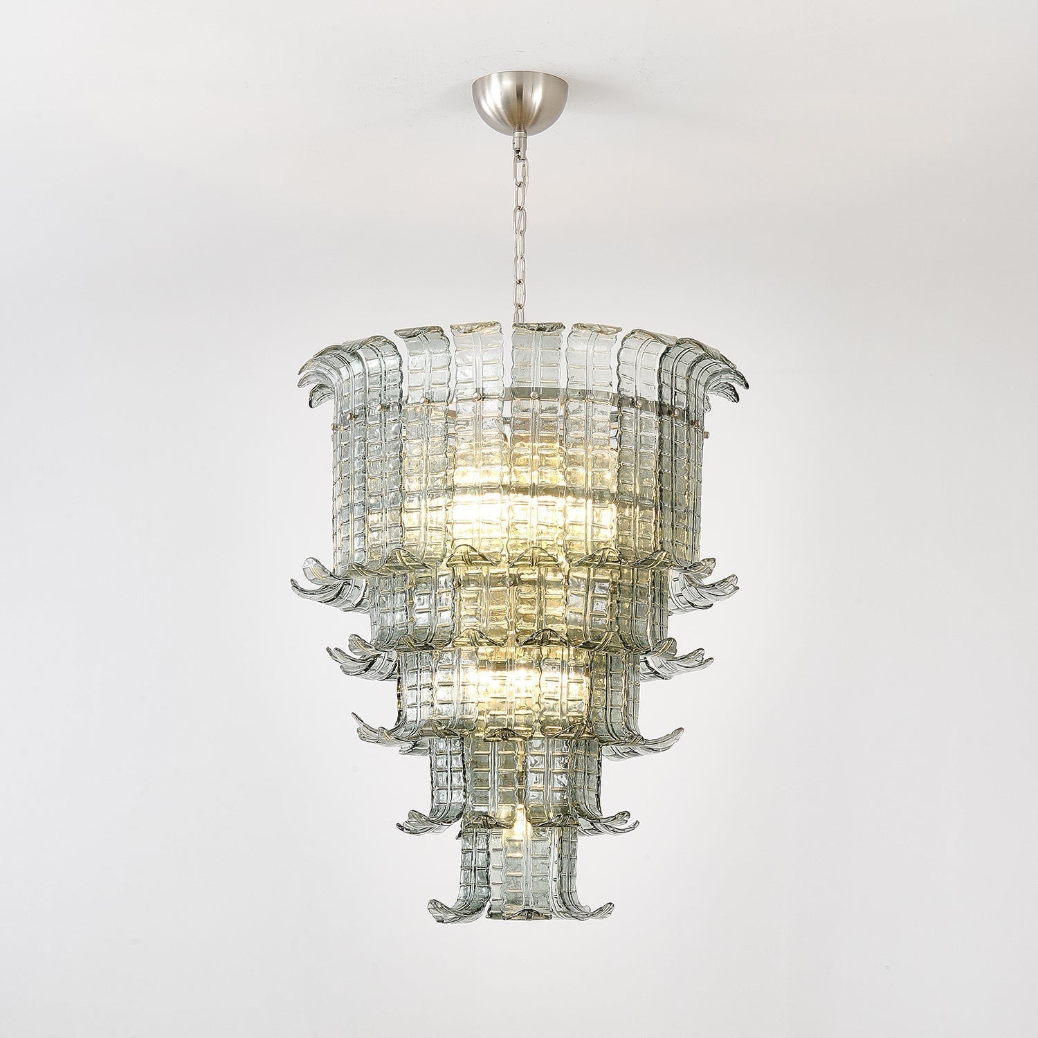 Yisk Chandelier Cascade Murano Glass Tiered Vintage