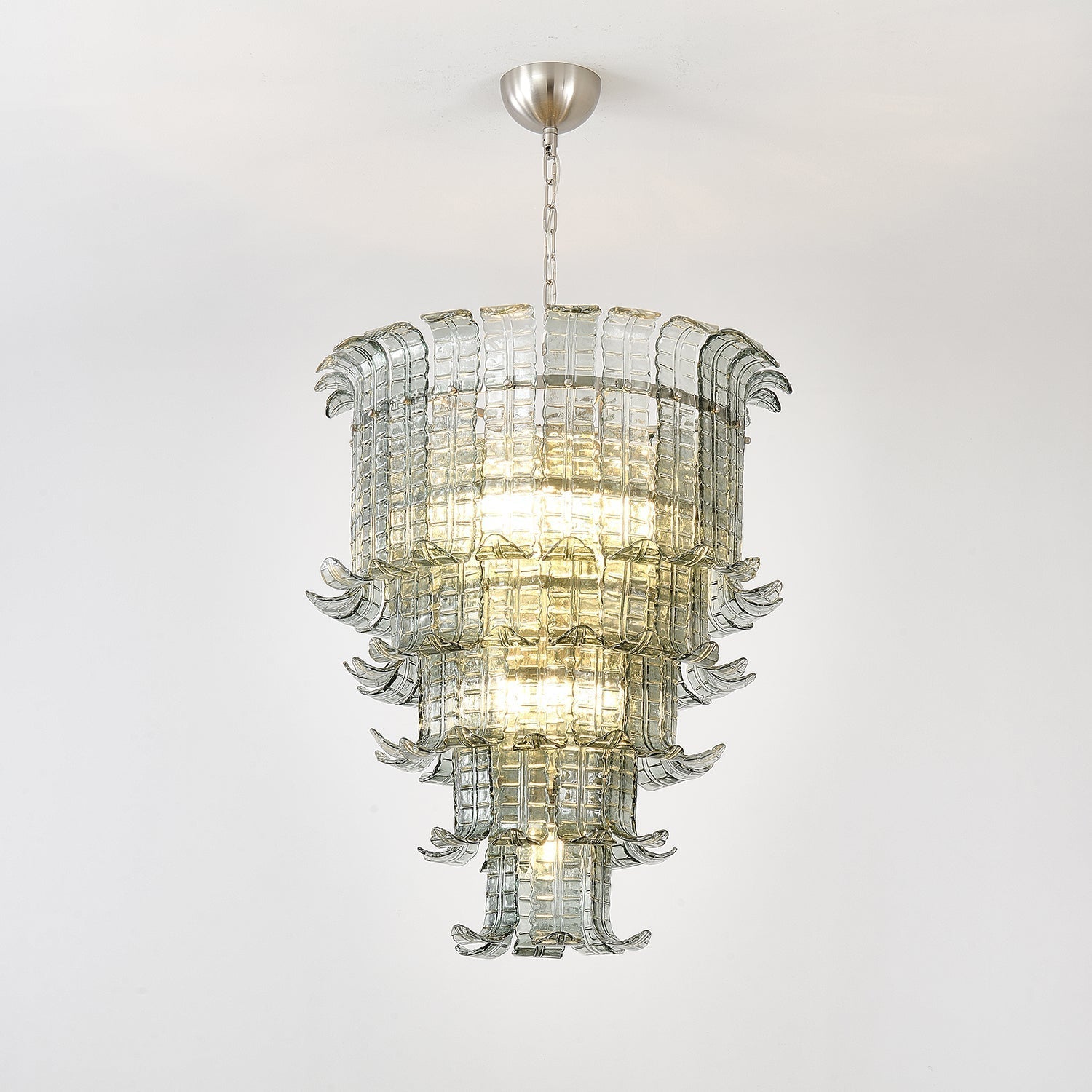 Yisk Chandelier Cascade Murano Glass Tiered Vintage