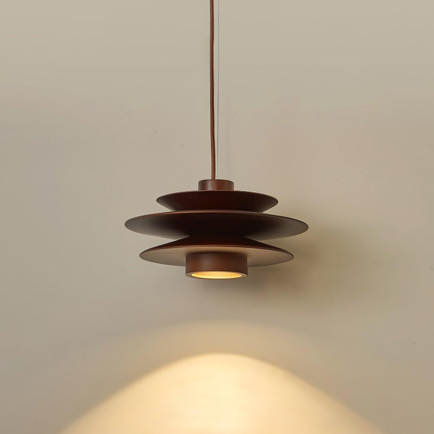 Marshire Wooden Disc Pendant Light
