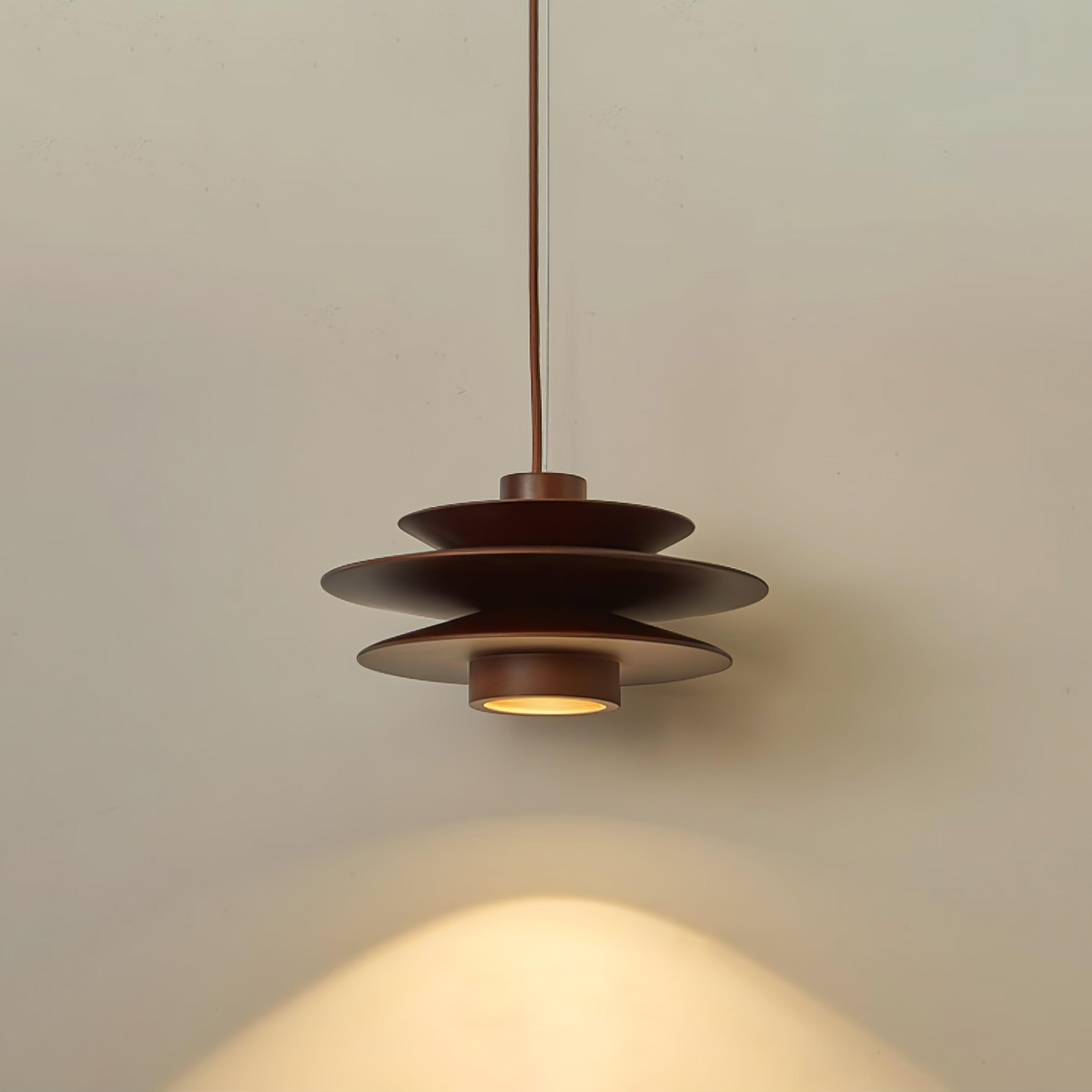 Marshire Wooden Disc Pendant Light