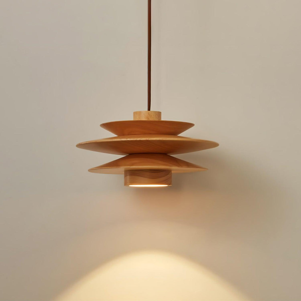 Marshire Wooden Disc Pendant Light