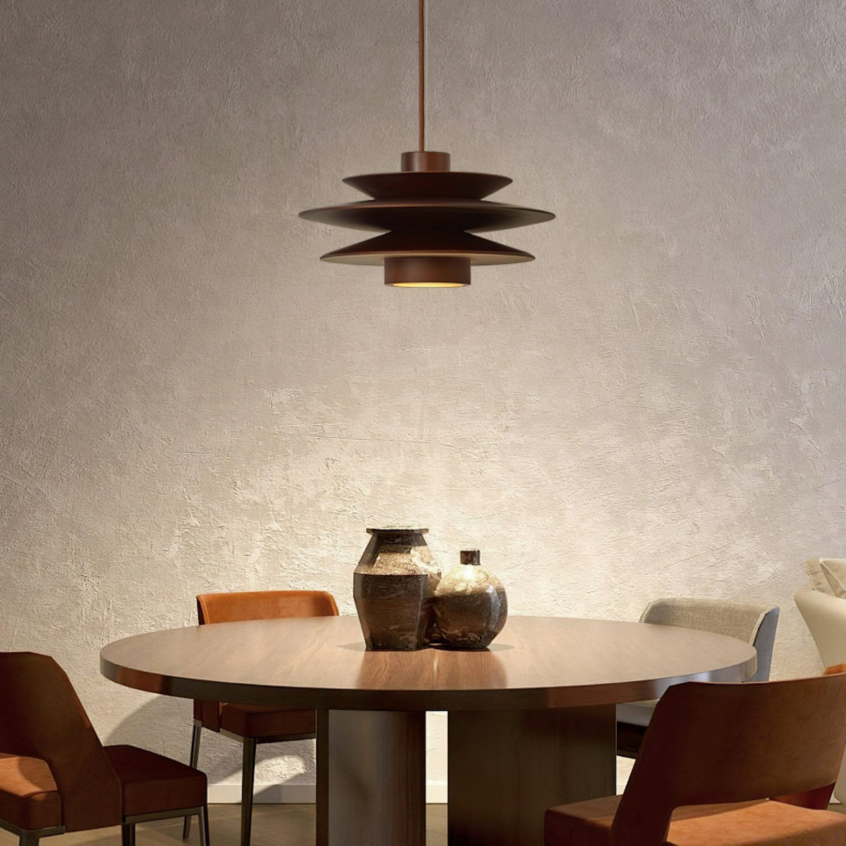 Marshire Wooden Disc Pendant Light
