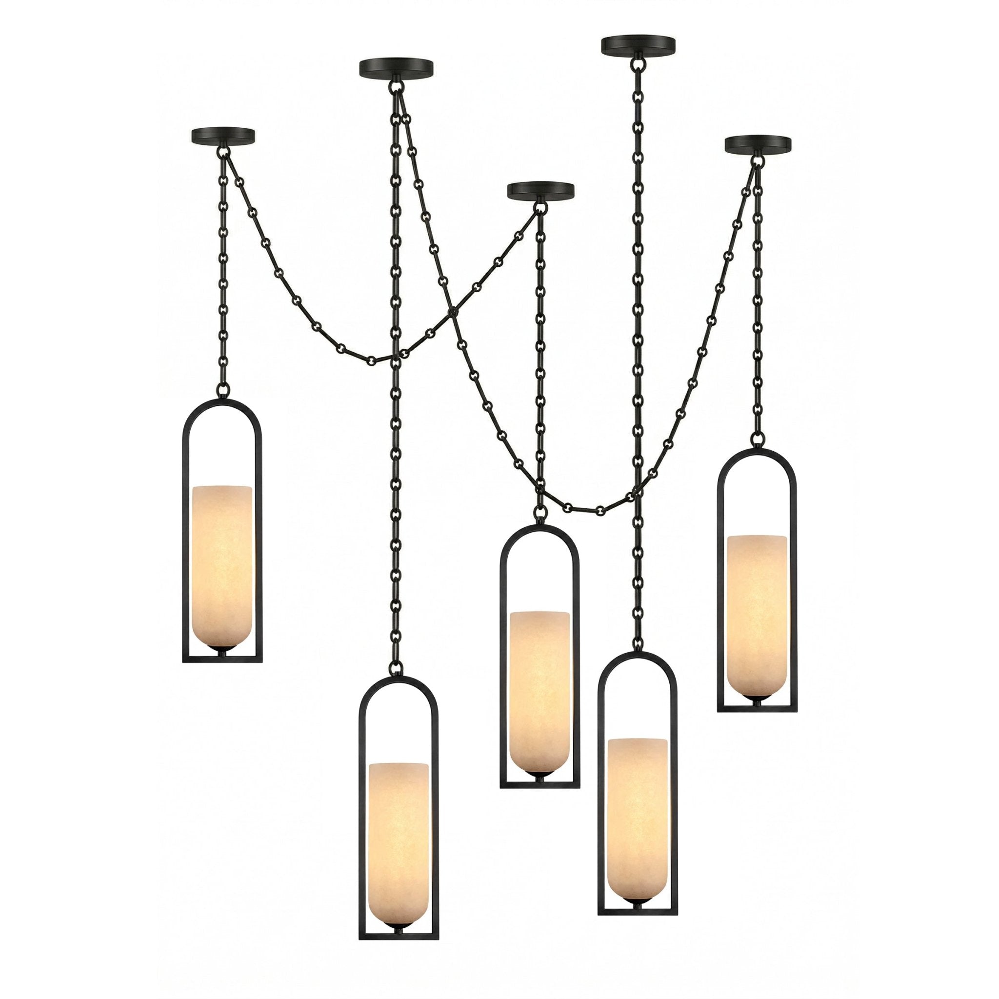 Theron Cascading Chain Lantern Chandelier