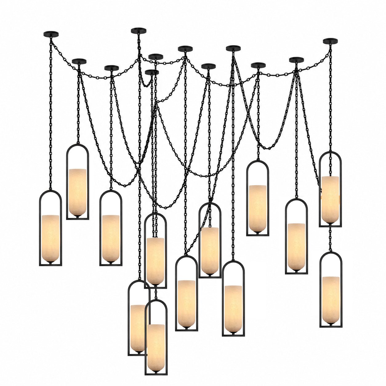 Theron Cascading Chain Lantern Chandelier