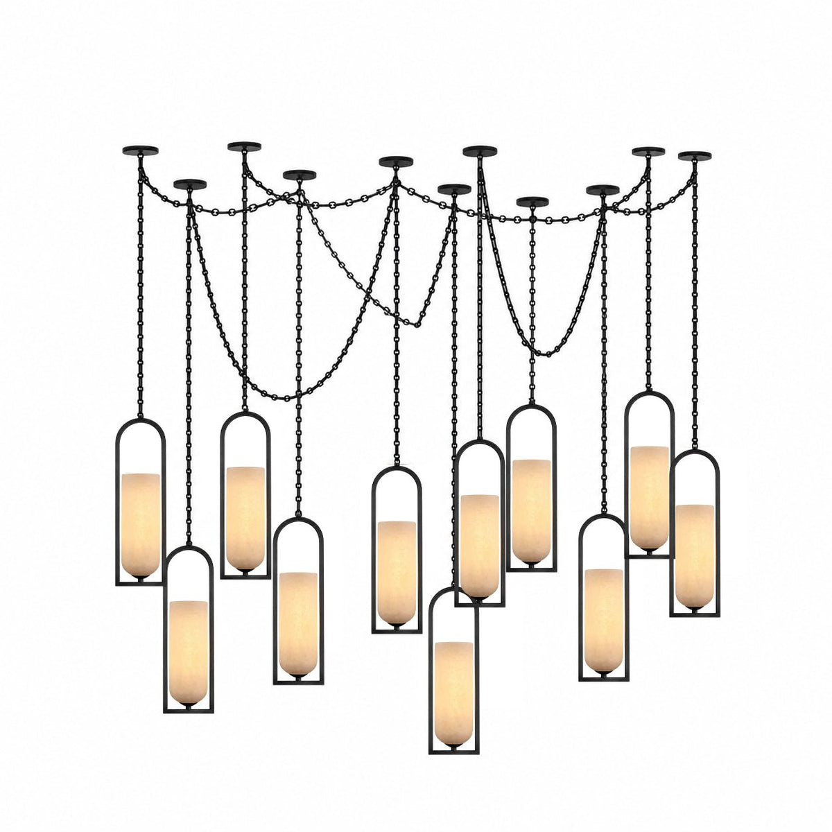 Theron Cascading Chain Lantern Chandelier