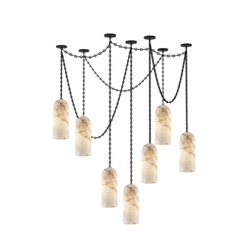 Auberon Cascading Chain Capsule Chandelier