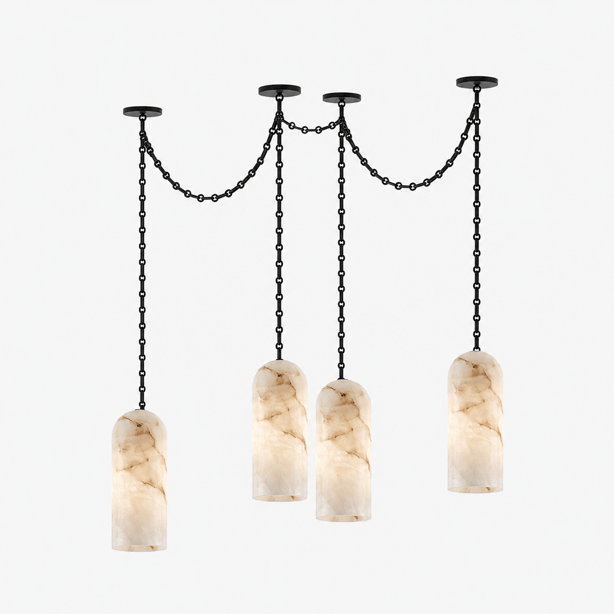 Auberon Cascading Chain Capsule Chandelier
