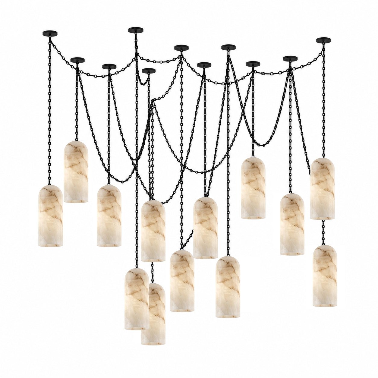 Auberon Cascading Chain Capsule Chandelier
