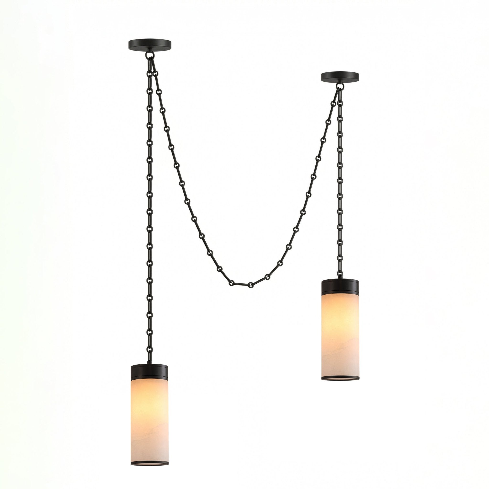 Lysander Cascading Chain Cylinder Chandelier