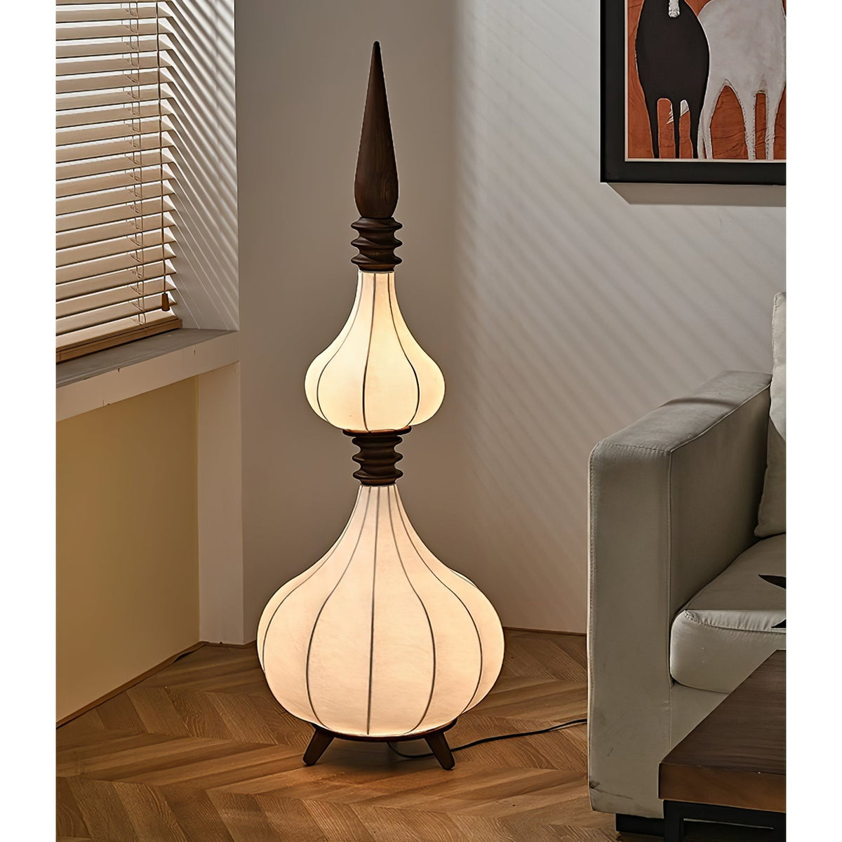 Cetalyra Tiered Gourd Floor Lamp