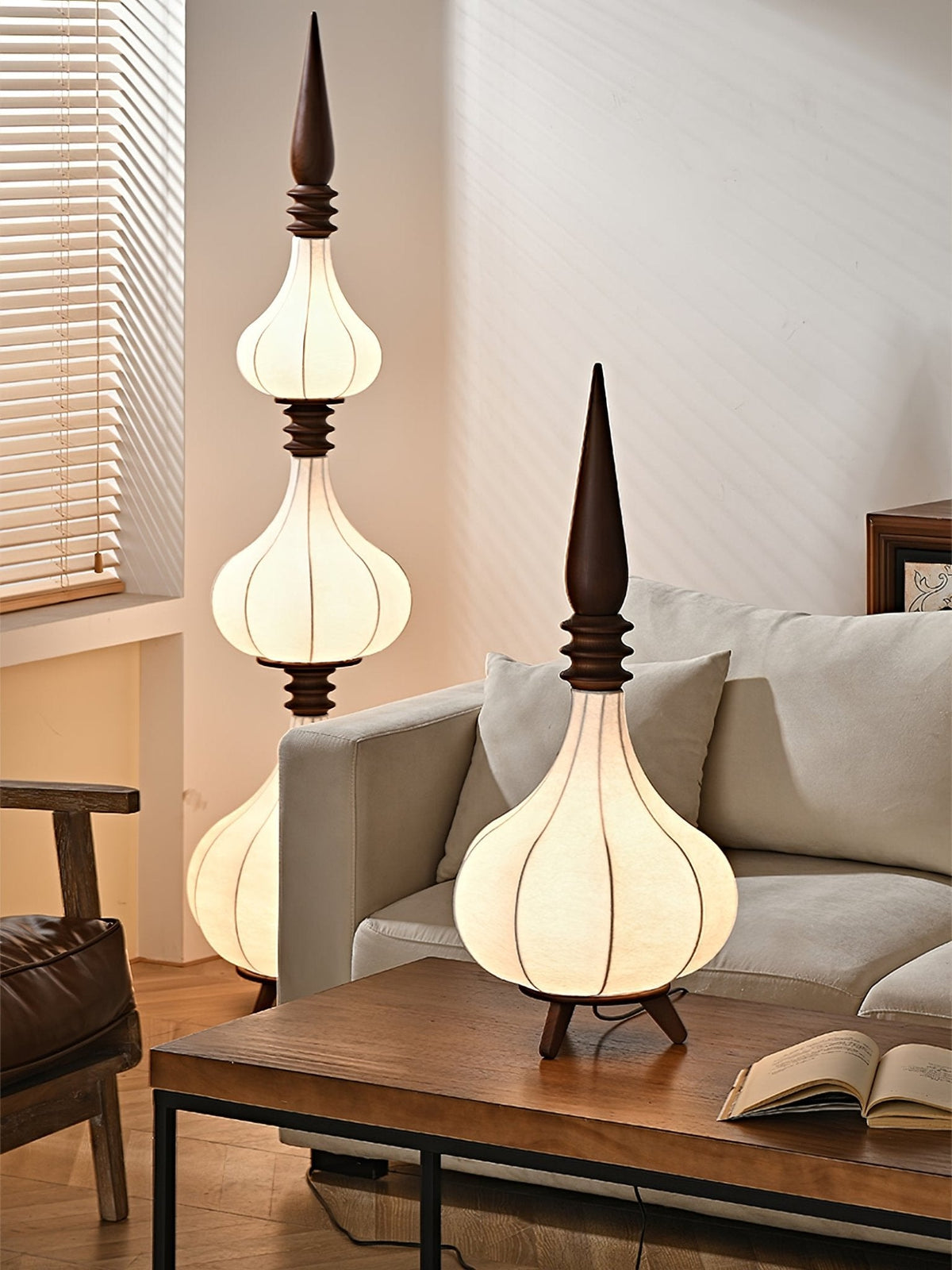 Cetalyra Tiered Gourd Floor Lamp