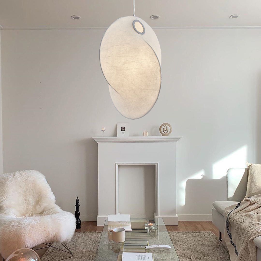 Verine Sculptural Mulberry Silk Pendant Light