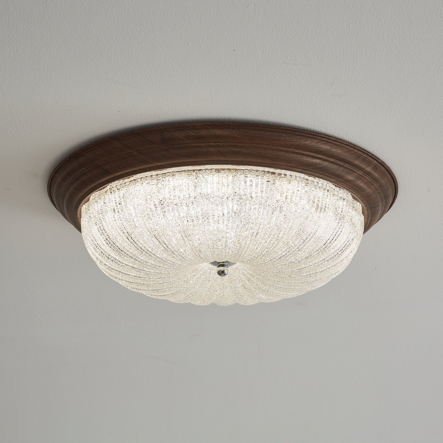 Tacell Premium Elegance Walnut Glass Ceiling Light