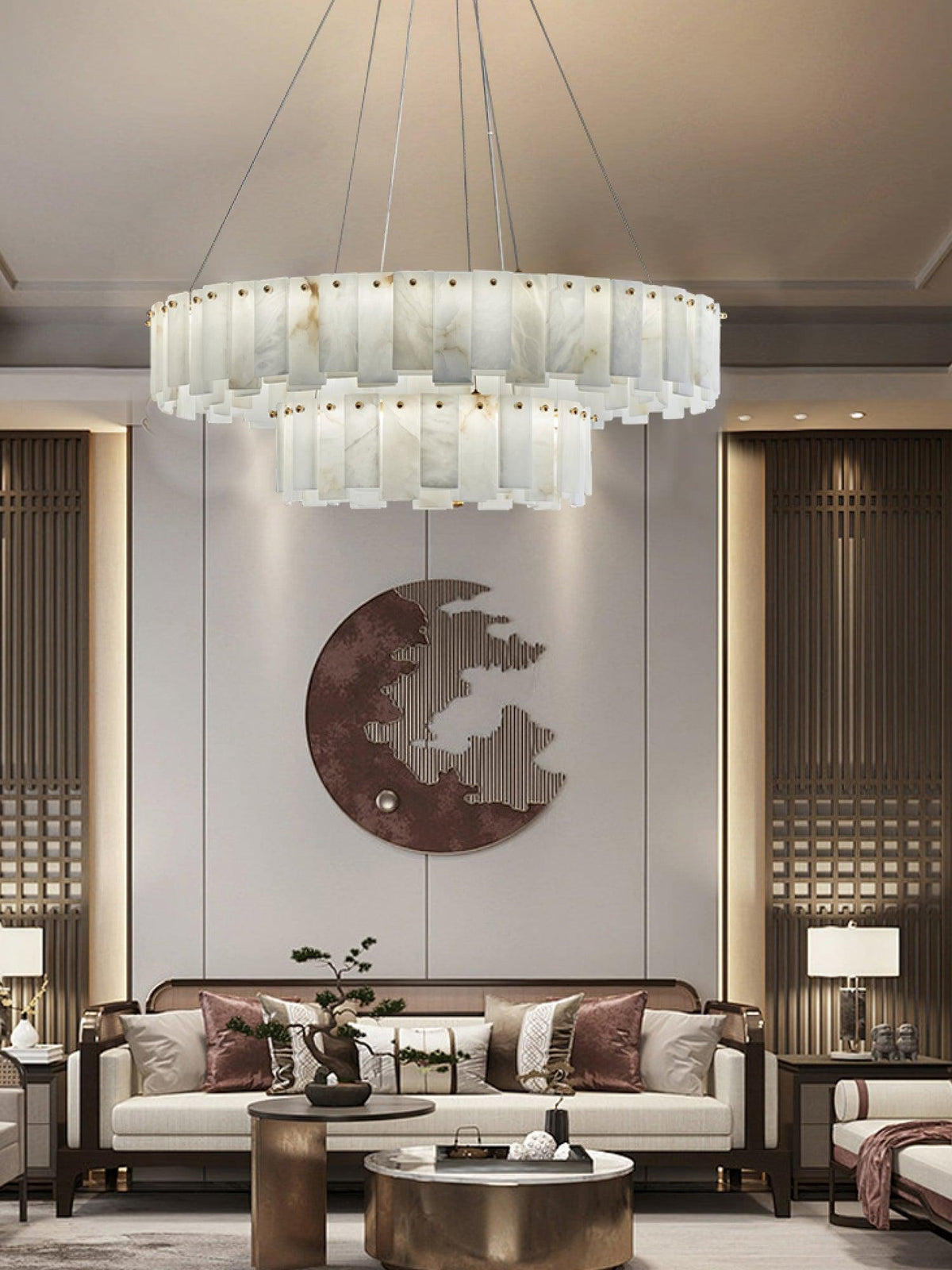 Vodore Alabaster Pendant Light