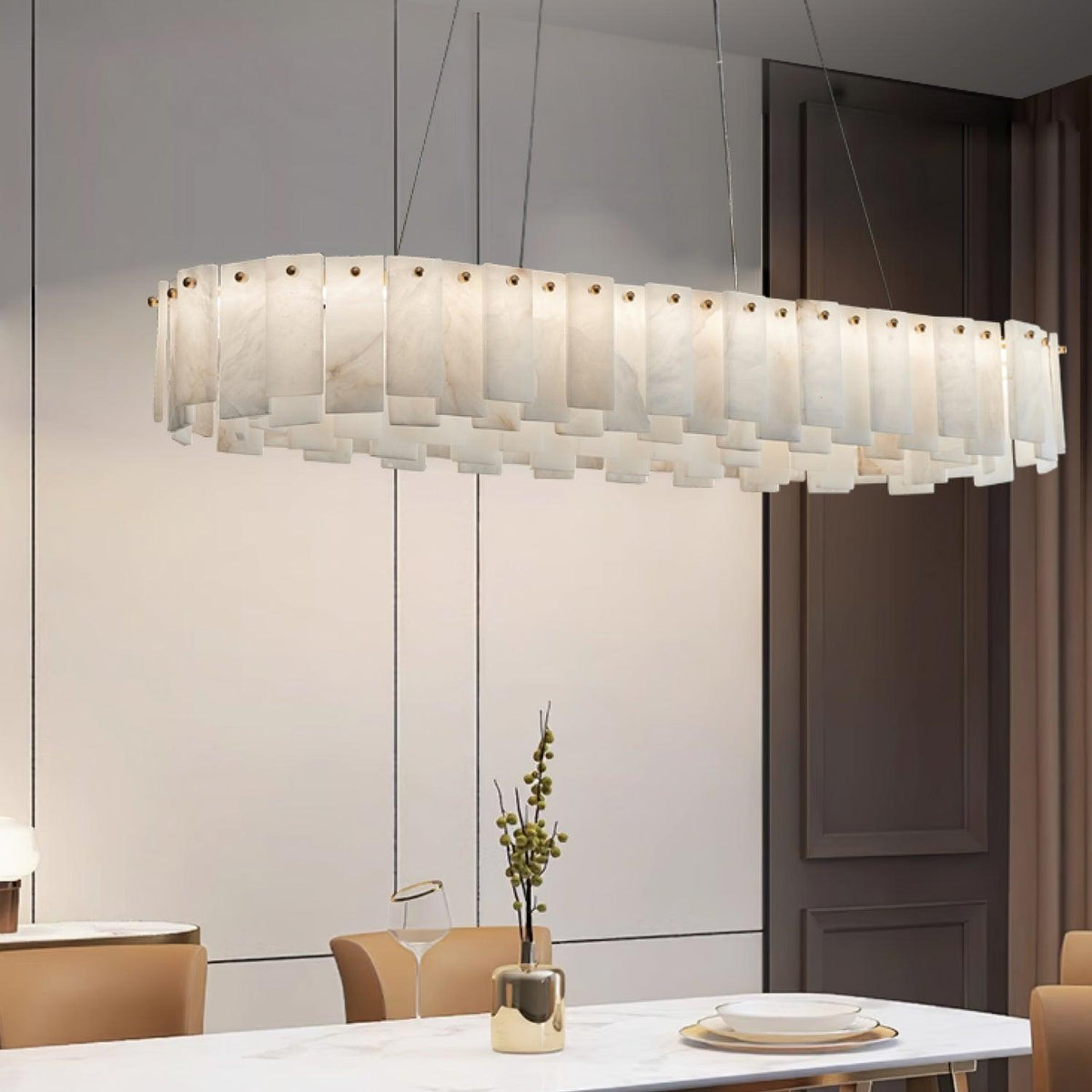 Vodore Alabaster Pendant Light