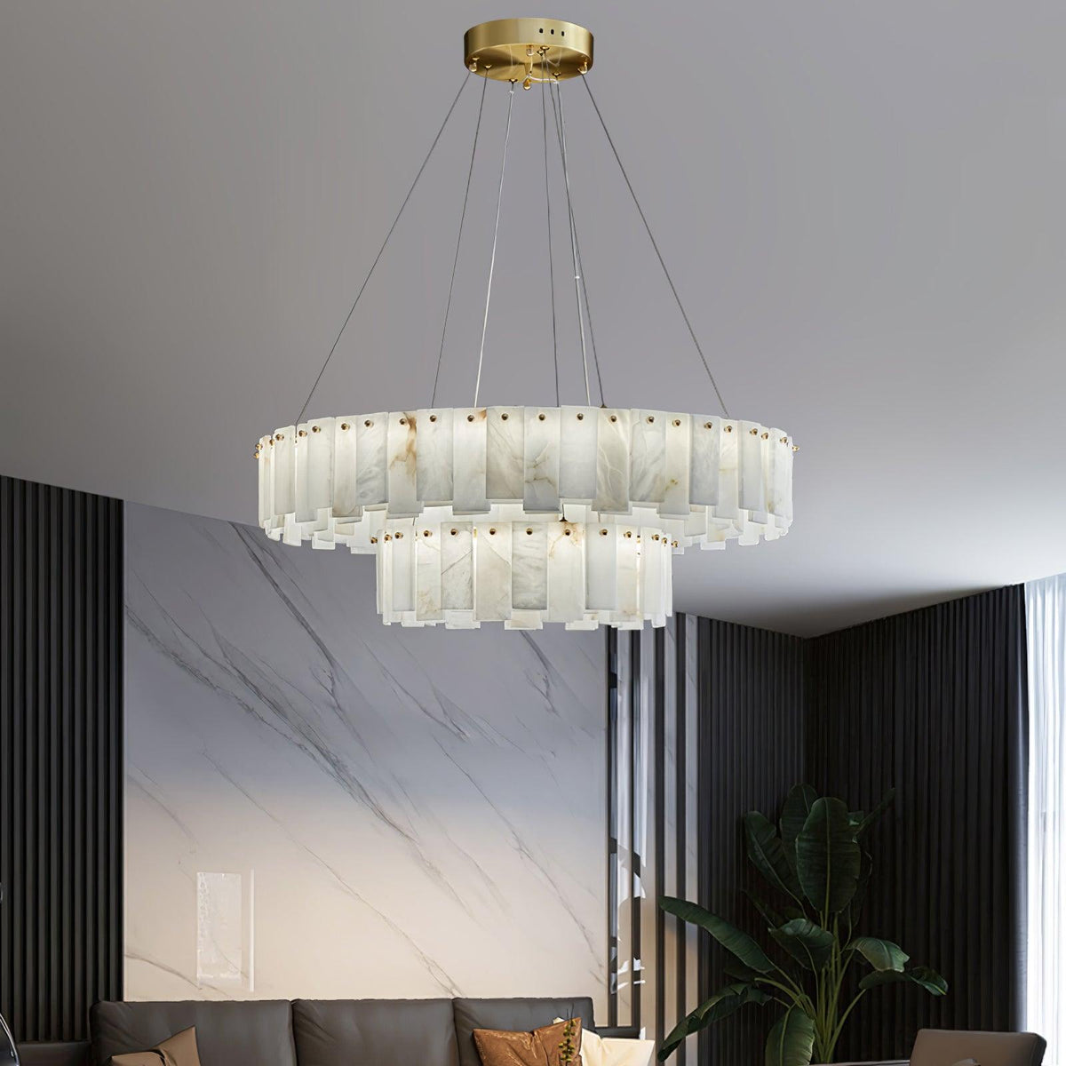 Vodore Alabaster Pendant Light