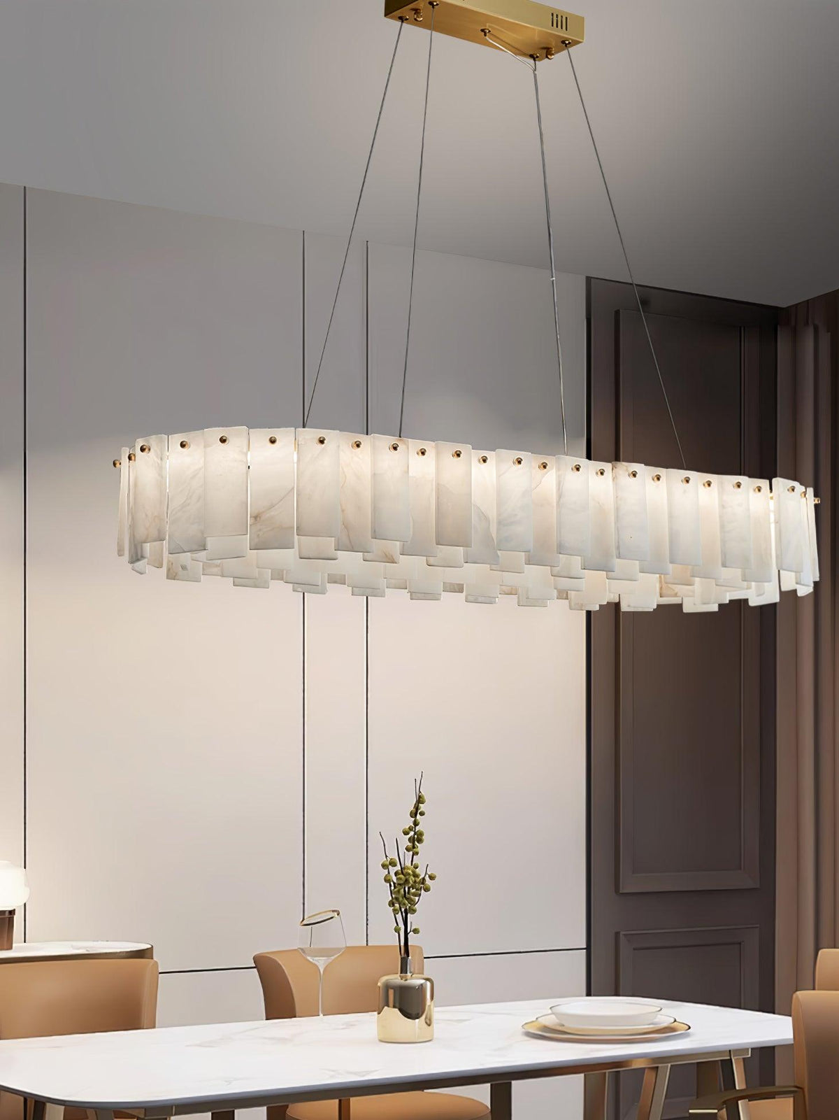 Vodore Alabaster Pendant Light