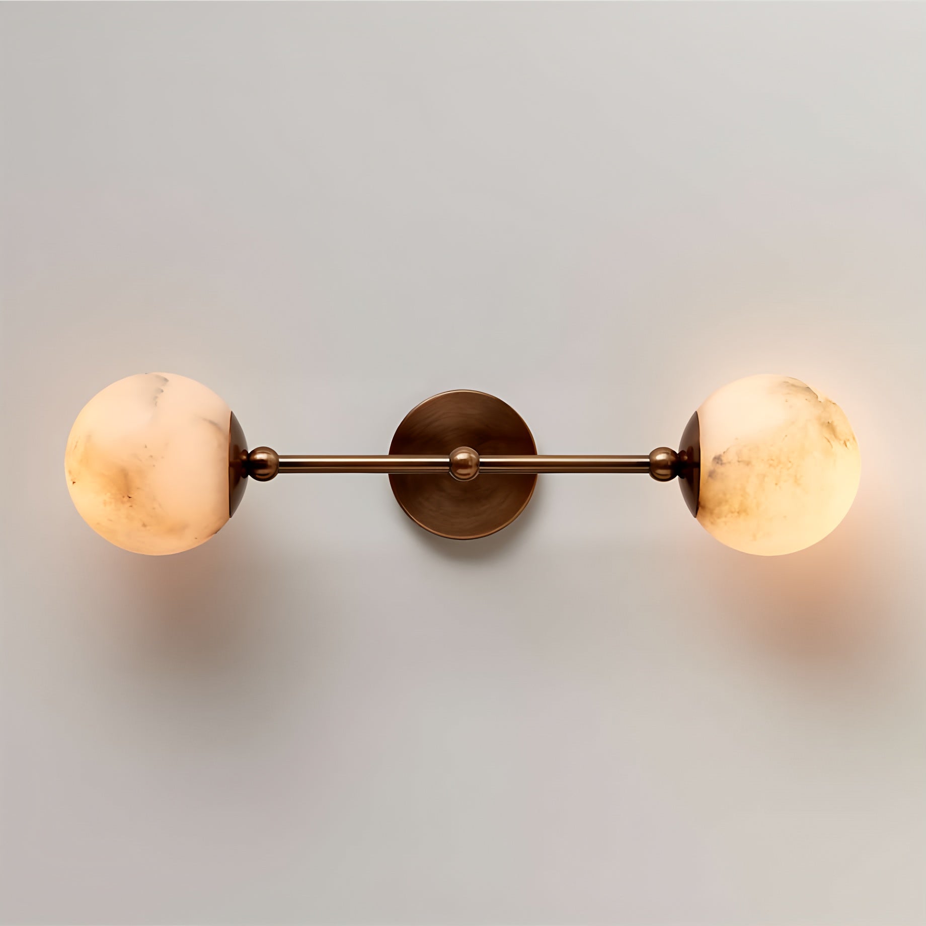 Avenisenne Twobody Celestial Double Alabaster Sconce