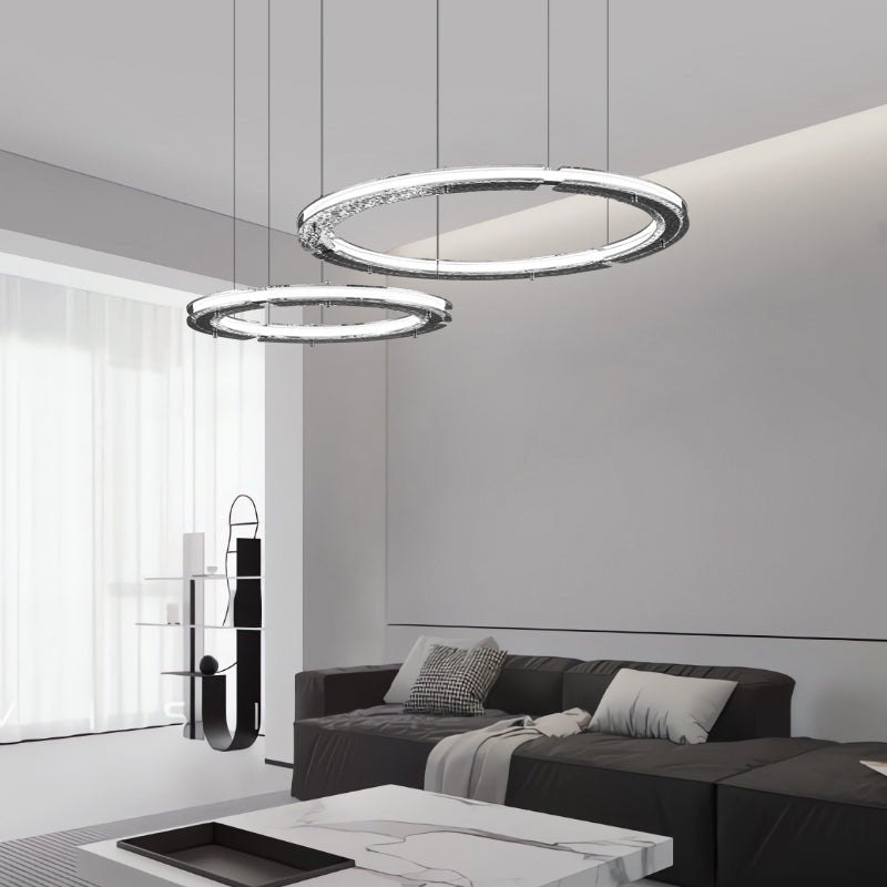 Lunara Dual-Ring Crystal Chandelier