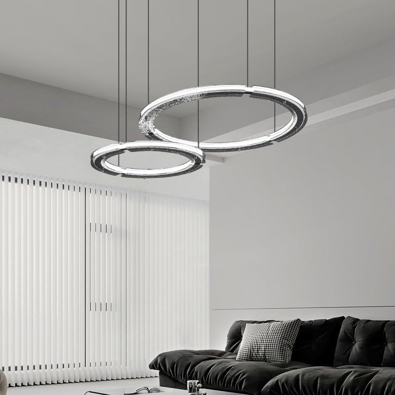 Lunara Dual-Ring Crystal Chandelier
