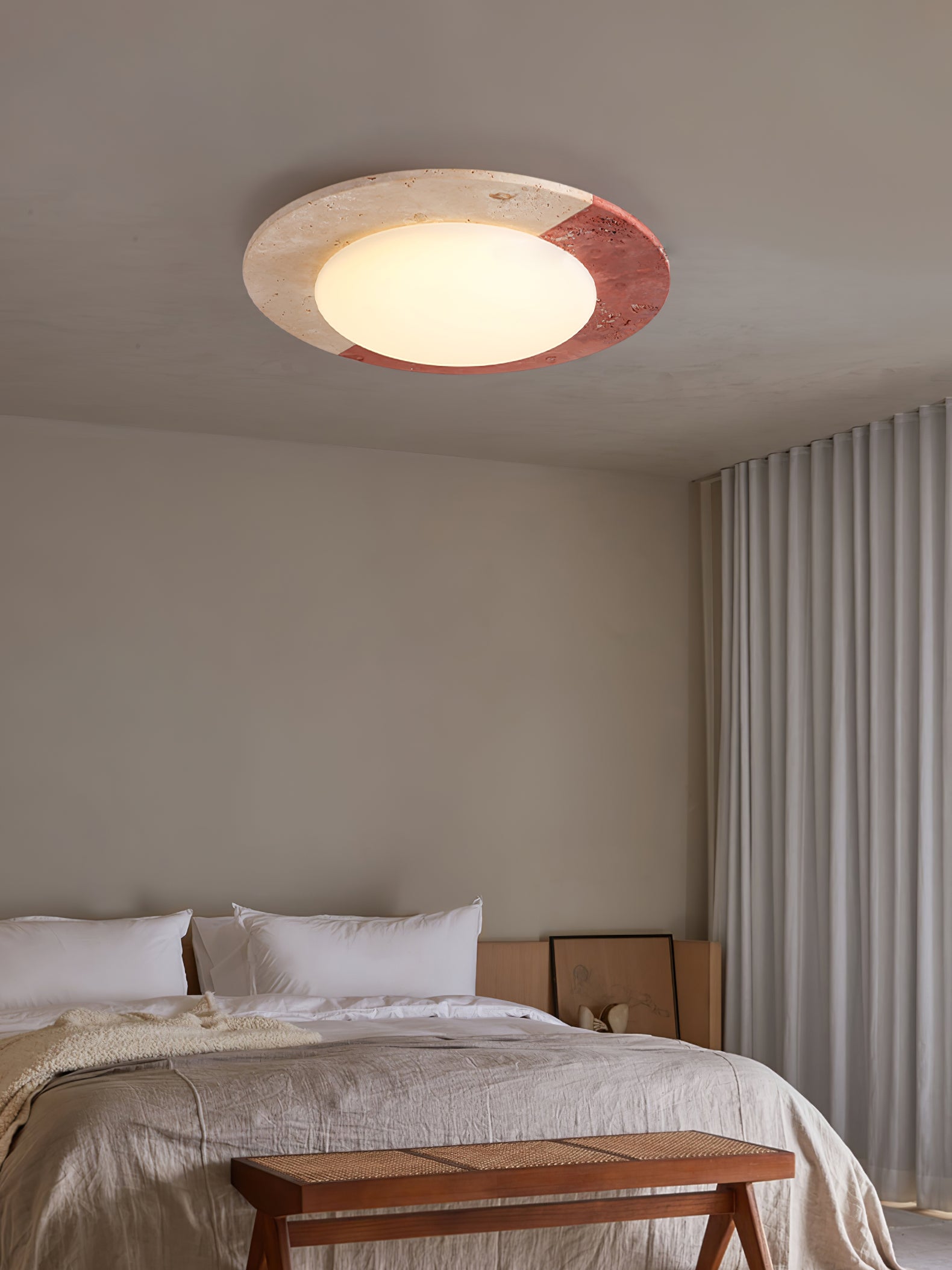 Zeraeos Travertine Ceiling Light
