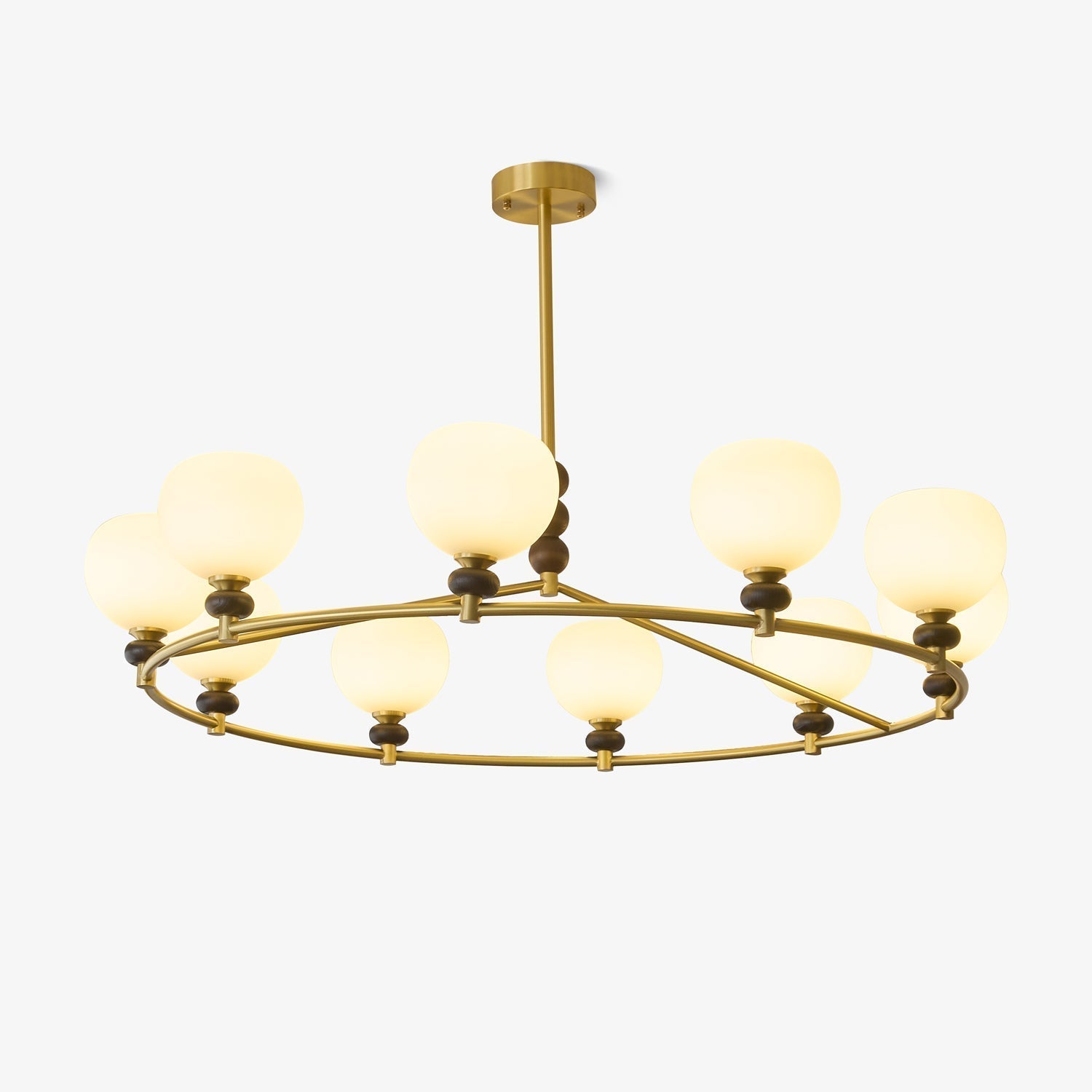 Nydoriel Premium Nordic Art Brass Wood Chandelier