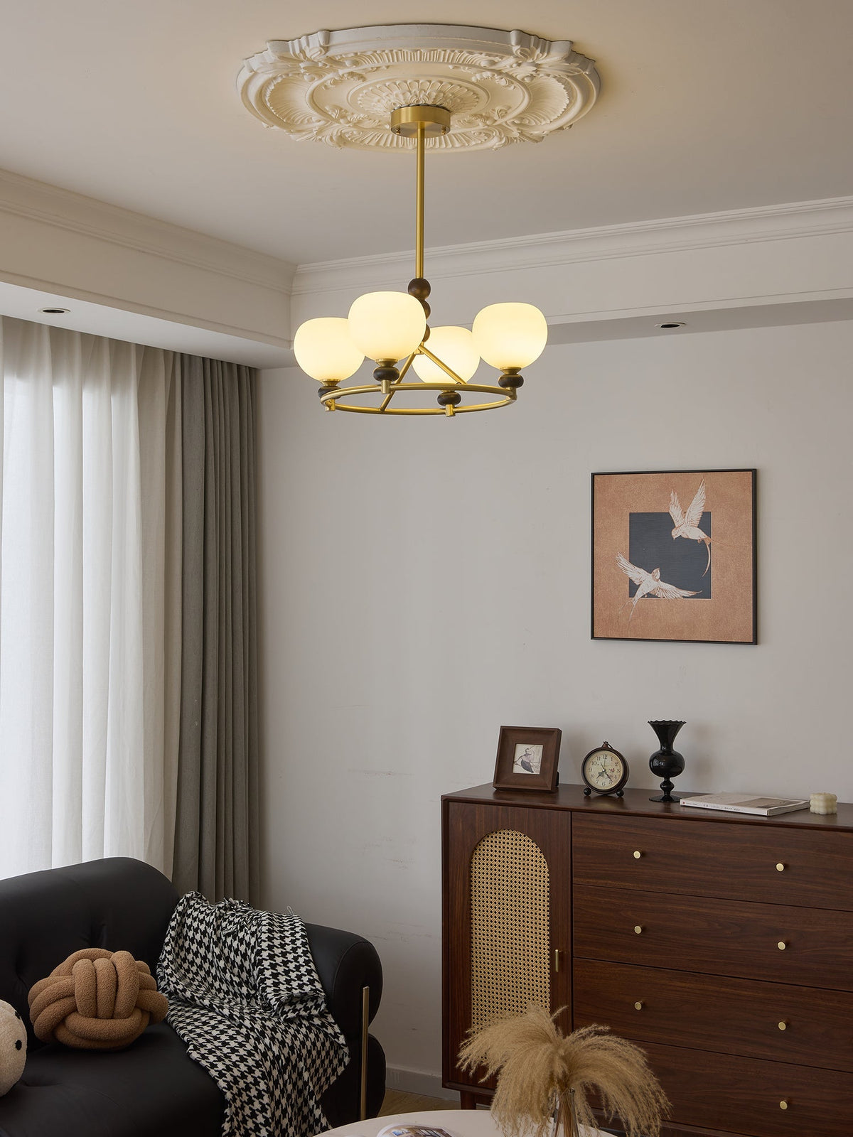 Nydoriel Premium Nordic Art Brass Wood Chandelier
