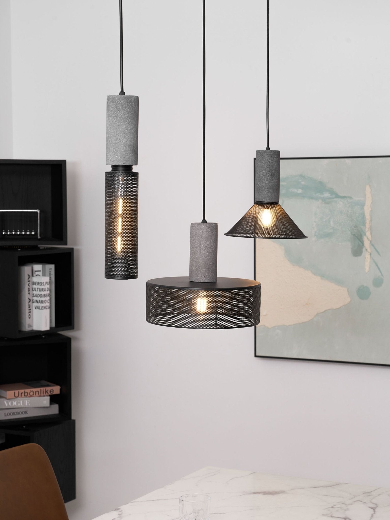 Bellwick Cement Mesh Pendant Light