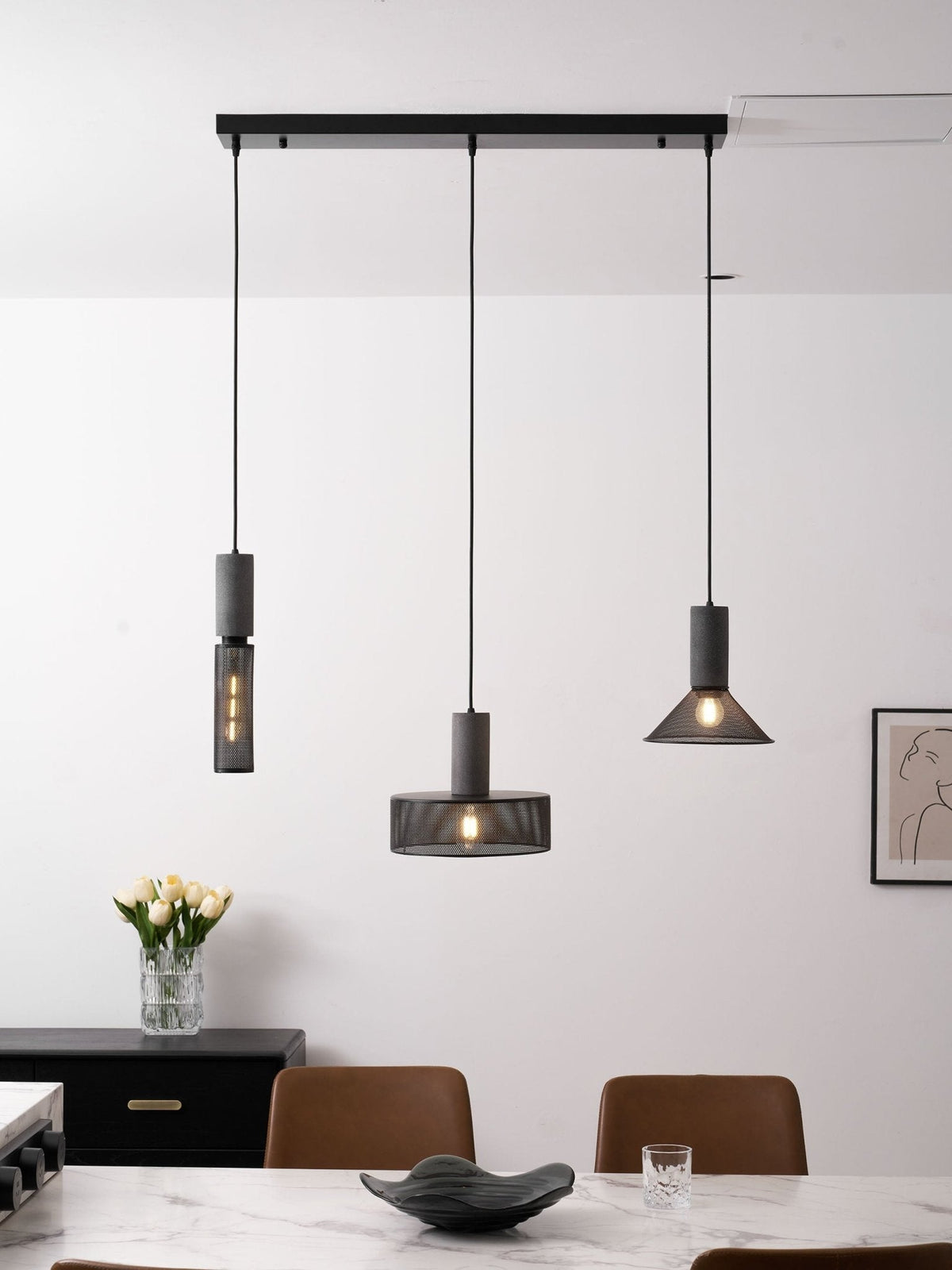 Bellwick Cement Mesh Pendant Light
