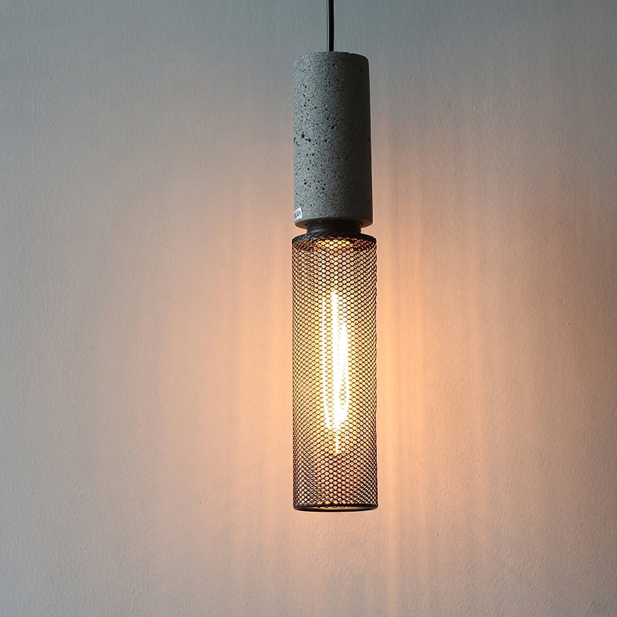 Hexa Cement Mesh Pendant Light