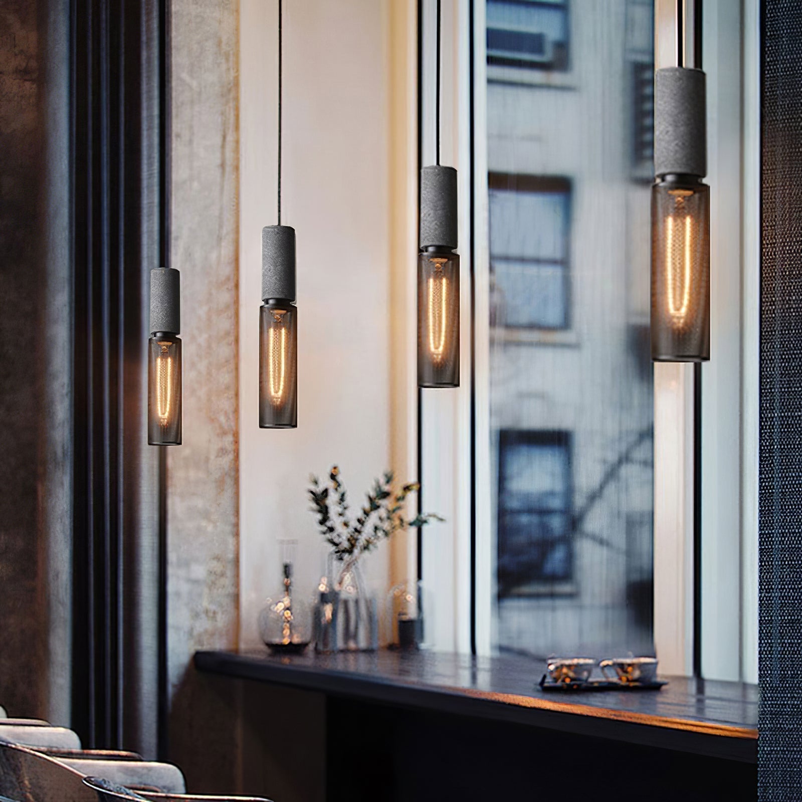 Hexa Cement Mesh Pendant Light