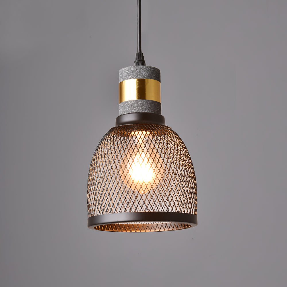 Hexa Cement Mesh Pendant Light