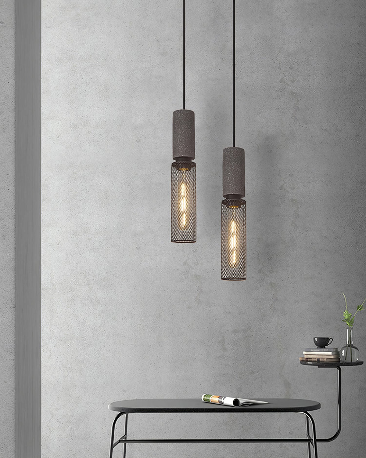 Bellwick Cement Mesh Pendant Light