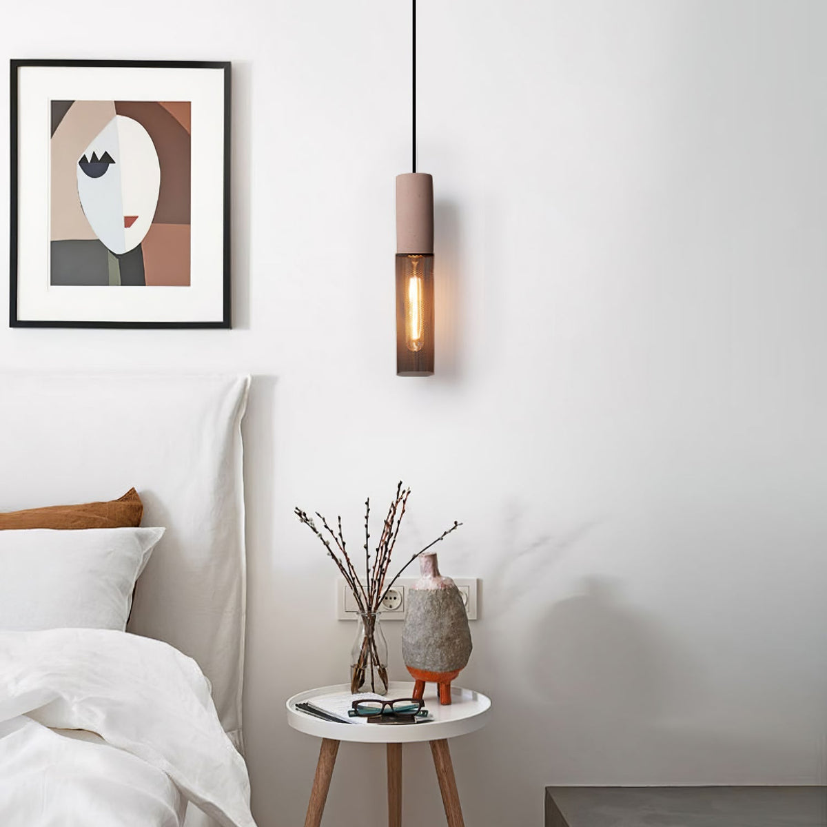 Hexa Cement Mesh Pendant Light