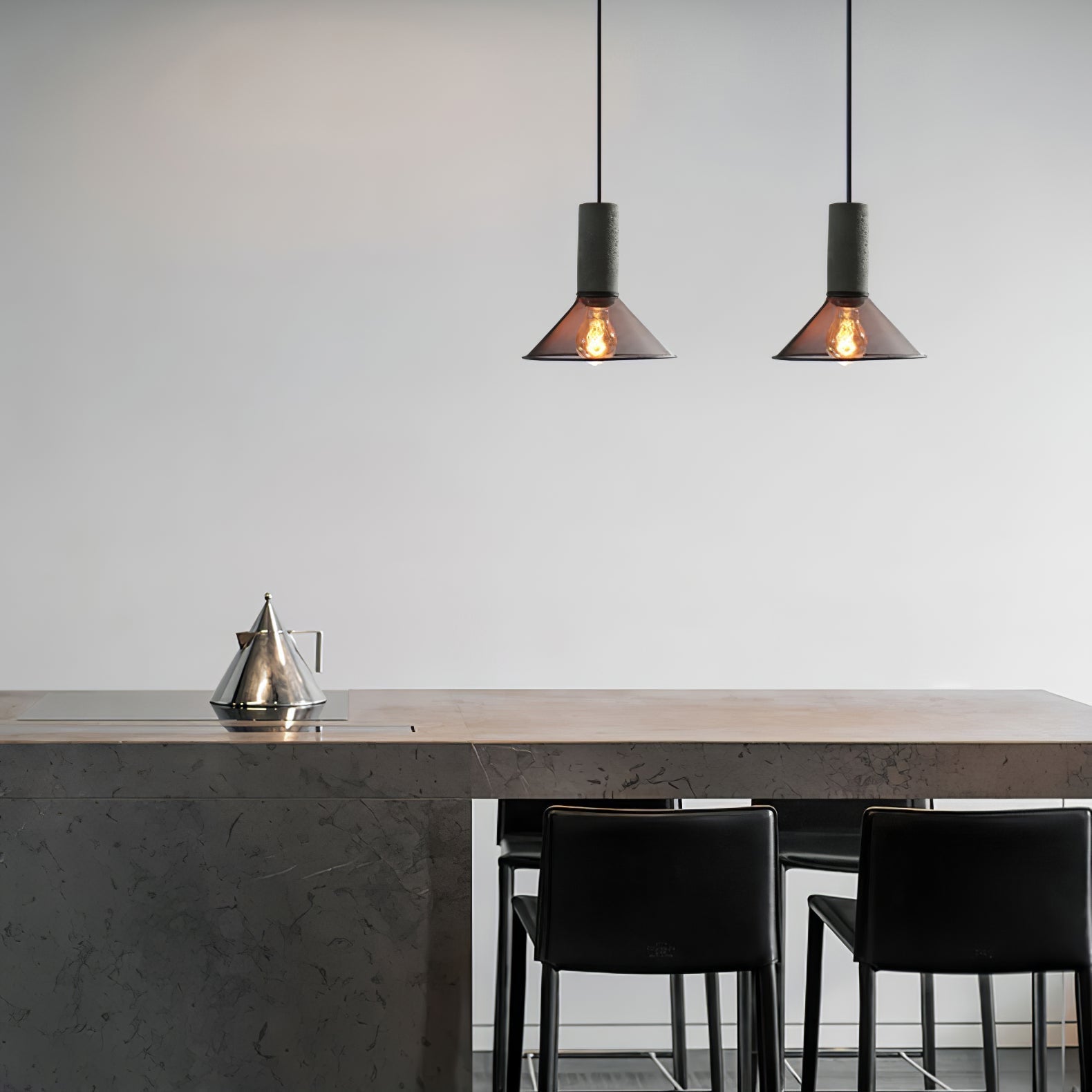 Hexa Cement Mesh Pendant Light