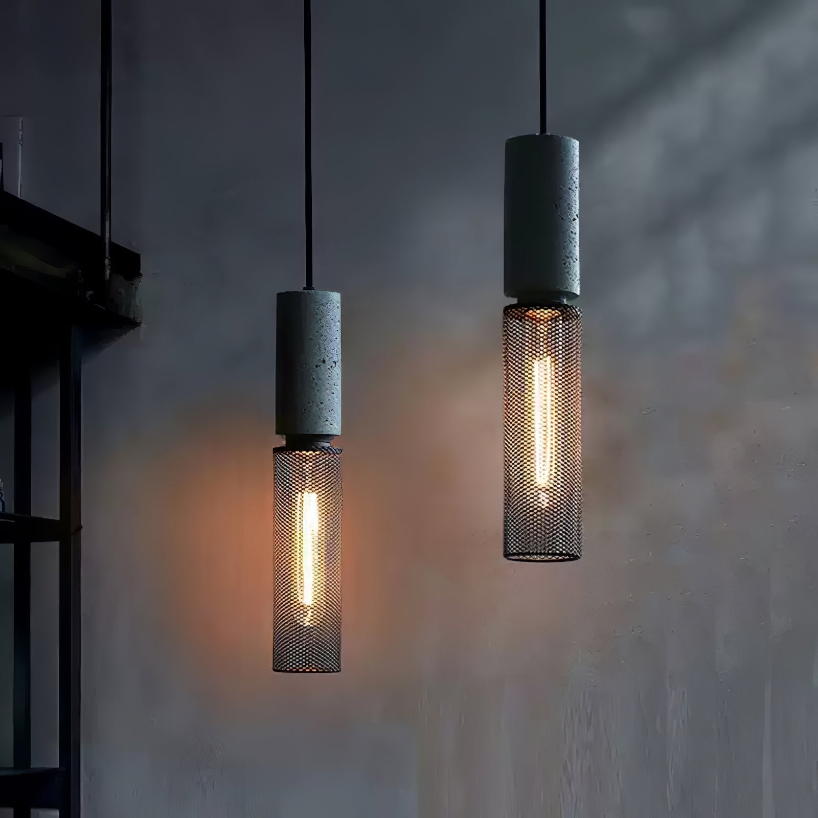 Hexa Cement Mesh Pendant Light