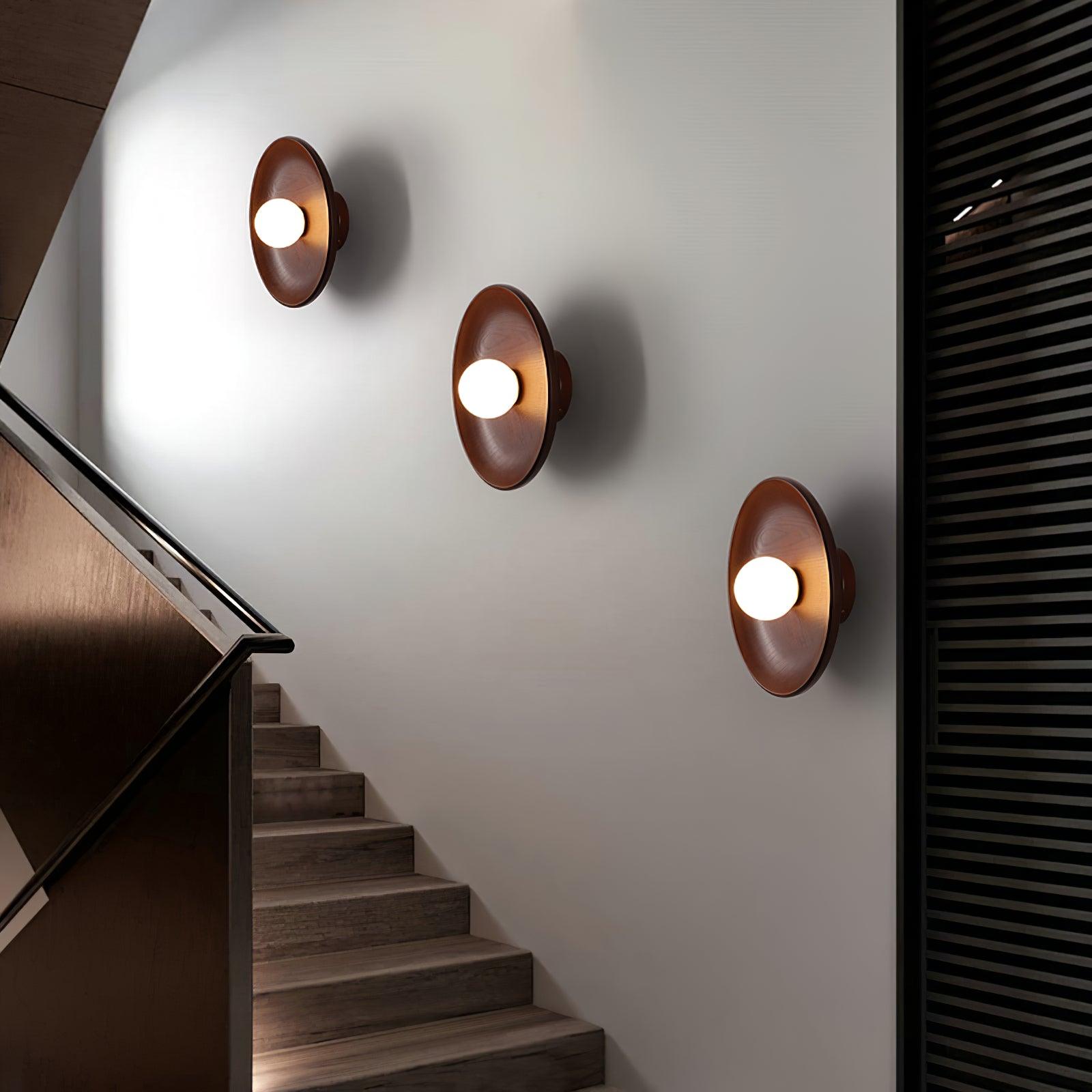 Sirixa Modern Minimalist Glass Wood Wall Lamp