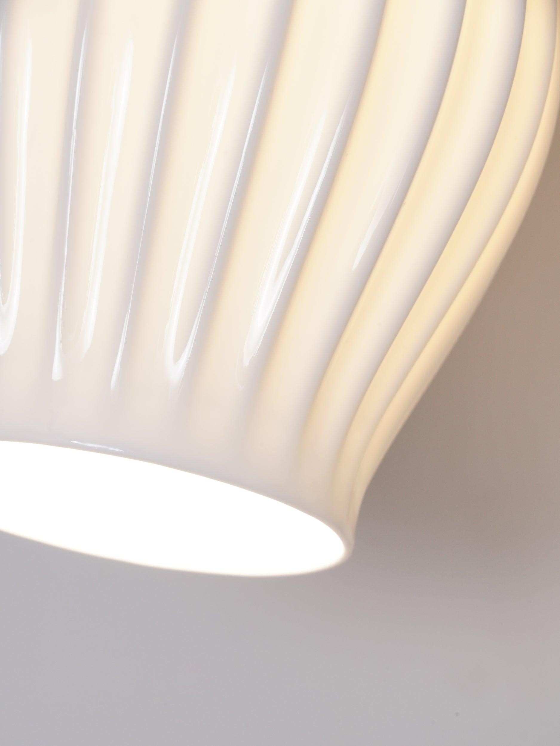 Zotalisra Modern Minimalist Ribbed Ceramic Wall light